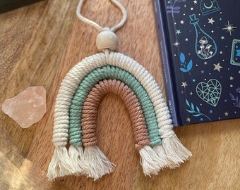 Small Macrame Charm for Car, Oil Diffuser
