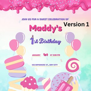 Cute custom kids birthday invites (digital)