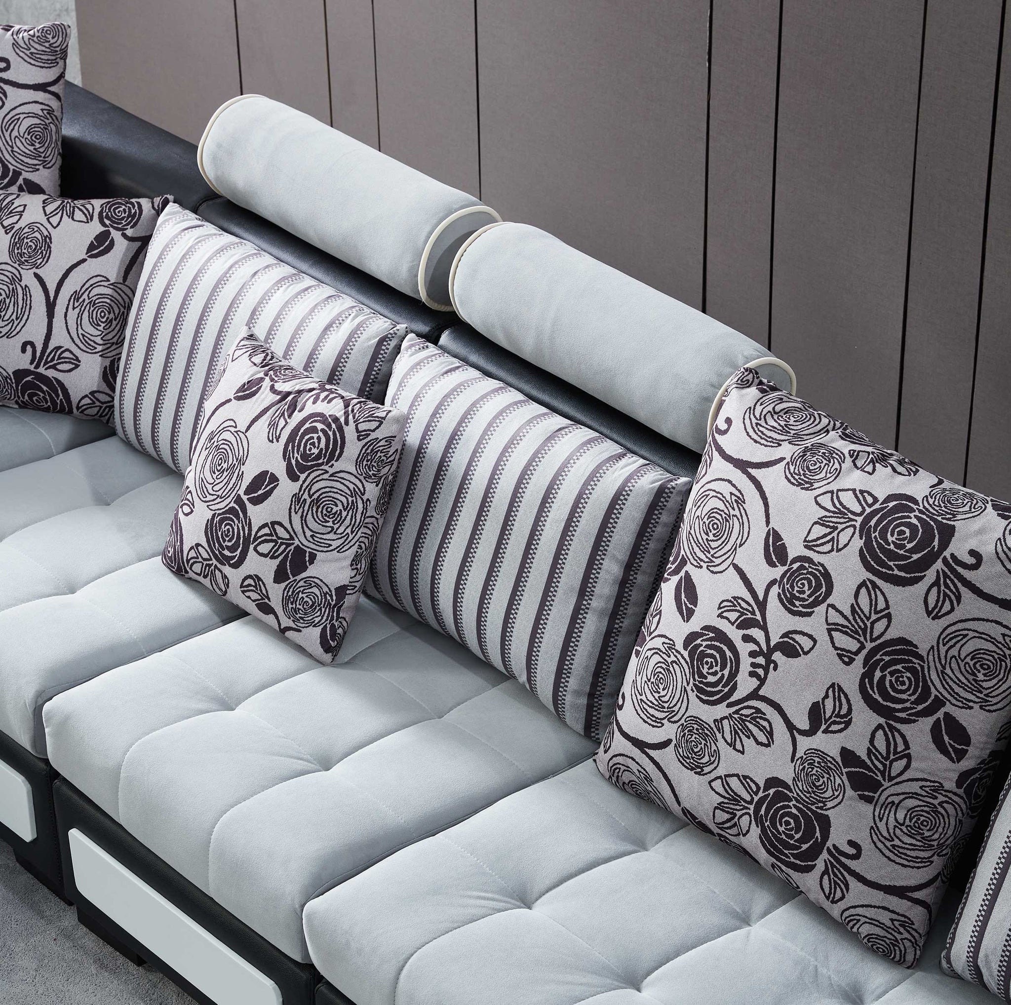 12 Seater L shaped Sectional Sofa With Ottoman and Center Table