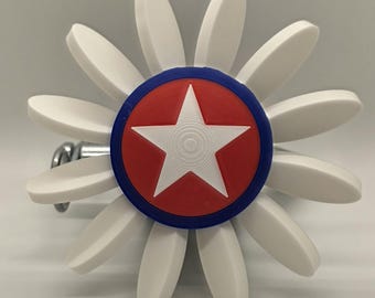 Hitch Spinner - Spinning Patriot Flower - For 2 inch Hitch