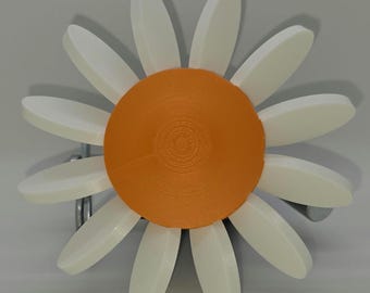 Hitch Spinner - Spinning White Daisy - For 2 Inch Hitch
