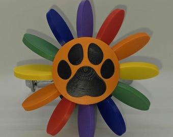 Hitch Spinner - Spinning Paw Flower - For 2 Inch Hitch (Pick A Color)