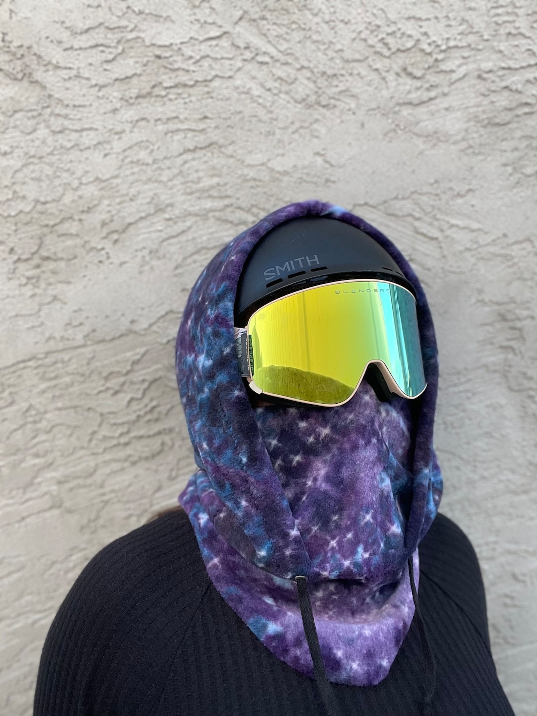 Galaxy Ski Hood Fits Over the Helmet, Fleece Hood, Balaclava, Snowboard