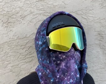 Galaxy Ski Hood - fits over the helmet, fleece hood, balaclava, snowboard hood, snood