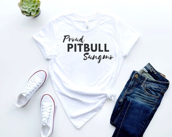 Proud PITBULL Sungmo (Auntie in Korean) / Pitbull Shirt/ Dog Lover Shirt / Pitbull Supporter / Pitbull Lover Shirt / K9 Shirt / A100047