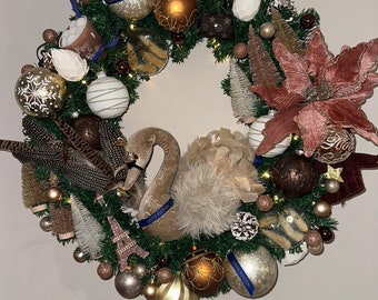 Large Christmas Designer inspired wreath.