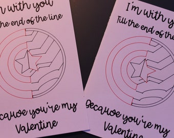 Steve and Bucky Minimal Valentines Card