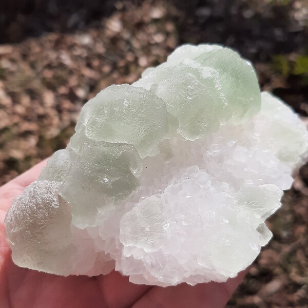 Green Fluorite with Quartz