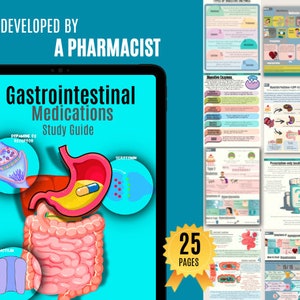 GI Disorders Meds Bundle | Nursing Notes | Gastrointestinal | Nursing Student Study Guide | Antacids, Antidiarrheals, Laxatives, Antiemetics