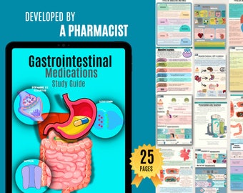 GI Meds Pharmacology Bundle: Nursing Notes | Gastrointestinal | Nursing Student Study Guide | Antacids, Antidiarrheals, Laxatives
