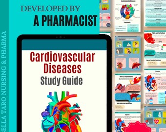 Cardiovascular Diseases | Pharmacology Notes | Instant Download | Cardiac Nurse Notes | Nursing Study Notes | 33 Pages of Bundle | PDF