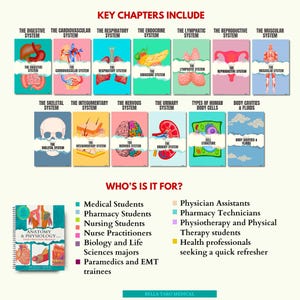 Anatomy & Physiology Study Guide | 234 Pages Hand-Drawn | Anatomy For Nursing| Nursing School Notes | Medical Notes | Human Body Systems