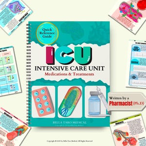 Visual ICU Nurse Study Guide: Critical Care Meds Nursing Study Guide | IV Drips &  Infusions | Cardiac Trauma ICU | Critical Care Nurse Book