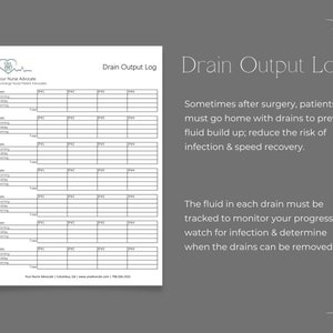 Drain Output Log - Health & Wellness
