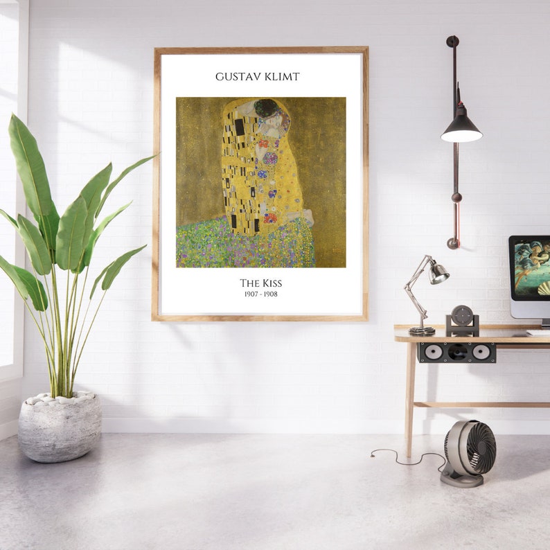 The Kiss by Klimt High-resolution Printable Art 8K Quality Love Passion ...