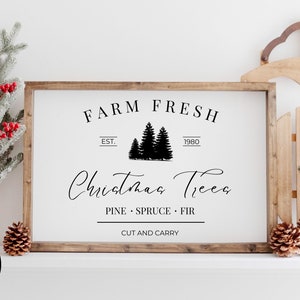 Farm Fresh Christmas Tree Sign / Farm Fresh svg /  Farm Fresh Christmas Tree Svg /  Christmas Svg / Christmas sign svg / svg / png / Cricut