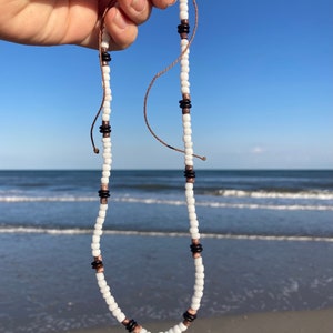 Minimalist White Seed Bead Necklace | Adjustable | Dainty Jewelry | Perfect for Spring & Summer