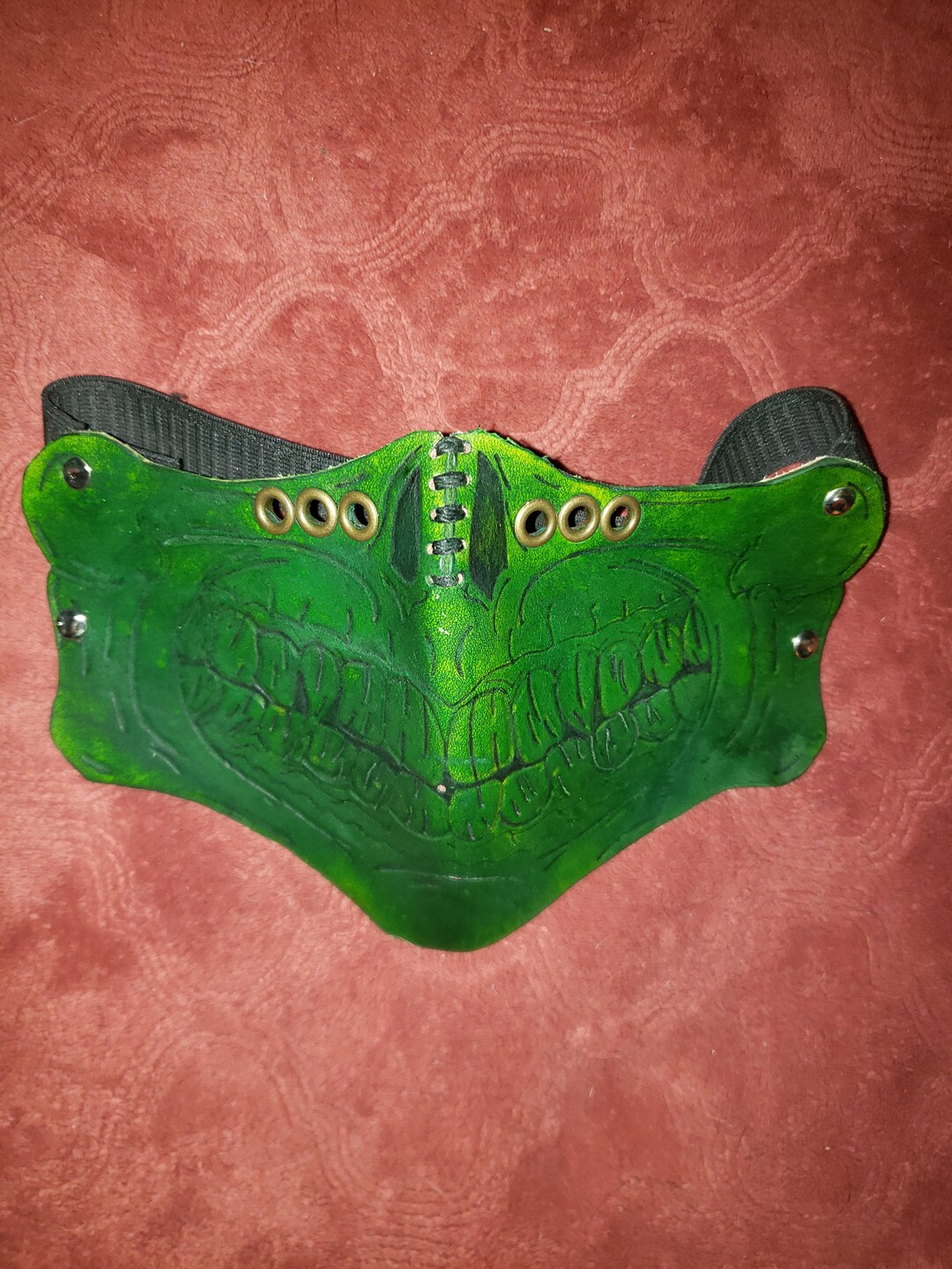 Green Skull Mask Etsy
