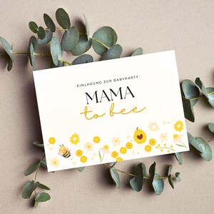 Personalisierbare Einladung Babyparty | 10 Stück I Babyshower I beschreibbar | DIN A5