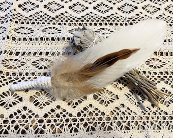 Smudge Feather for Cleansing & Renewing - 7 inch goose feather