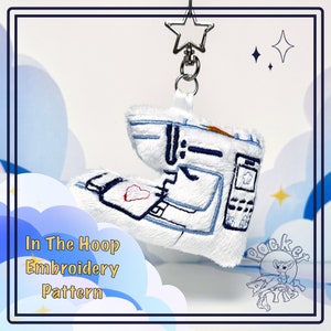 ITH Embroidery Machine Stuffed Plush Stuffie Keychain 4x4, 5x7, 6x10 Hoops - In The Hoop Machine Embroidery Pattern Gift - Digital Download