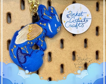 ITH Constellation Dragon Stuffed Plush Keychain 4x4 Hoop - In The Hoop Machine Embroidery Pattern Gift - Digital Download Files
