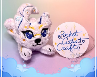 ITH Stickdatei 3D: Aurora Aurora Fuchs Plüsch-Schlüsselanhänger 10x10, 13x18, 16x10 - Stickdatei Hand Gestickt Stickmuster 3D Stickdatei