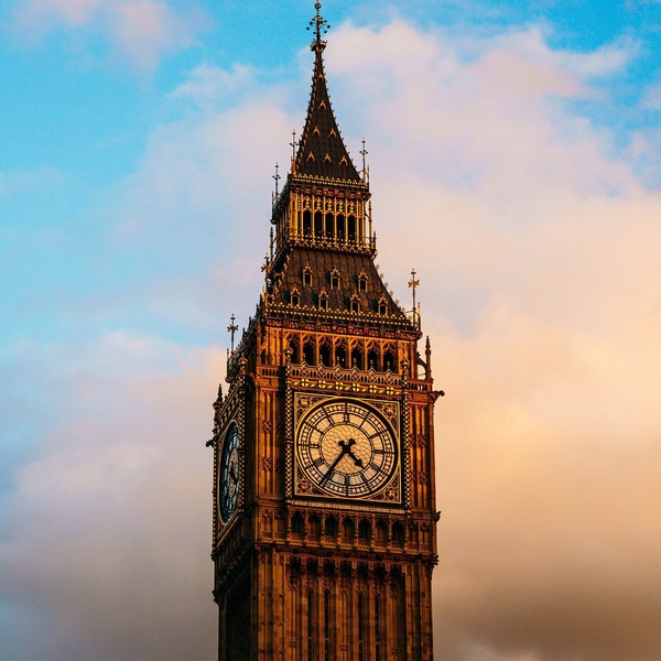 Framed print of Big Ben Clocktower; London