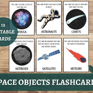 Cartes mémoire sur les objets spatiaux, livre chargé de matériel d'enseignement de l'espace, jouets spatiaux Montessori, apprentissage à la maison, cartes de constellations d'étoiles d'astronomie