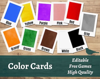 Afdrukbare flashcards | Afdrukbare flashcards voor peuters | Flitskaarten voor peuters | Afdrukbare kleurenkaarten | Flitskaarten voor voorschoolse educatie
