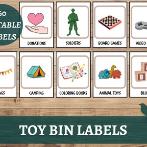 Editable Printable Toy Trofast Bin Storage Labels Print,  Kids Room Toy Organization Labels, Playroom Toy Organization, Drawer Labels, Home