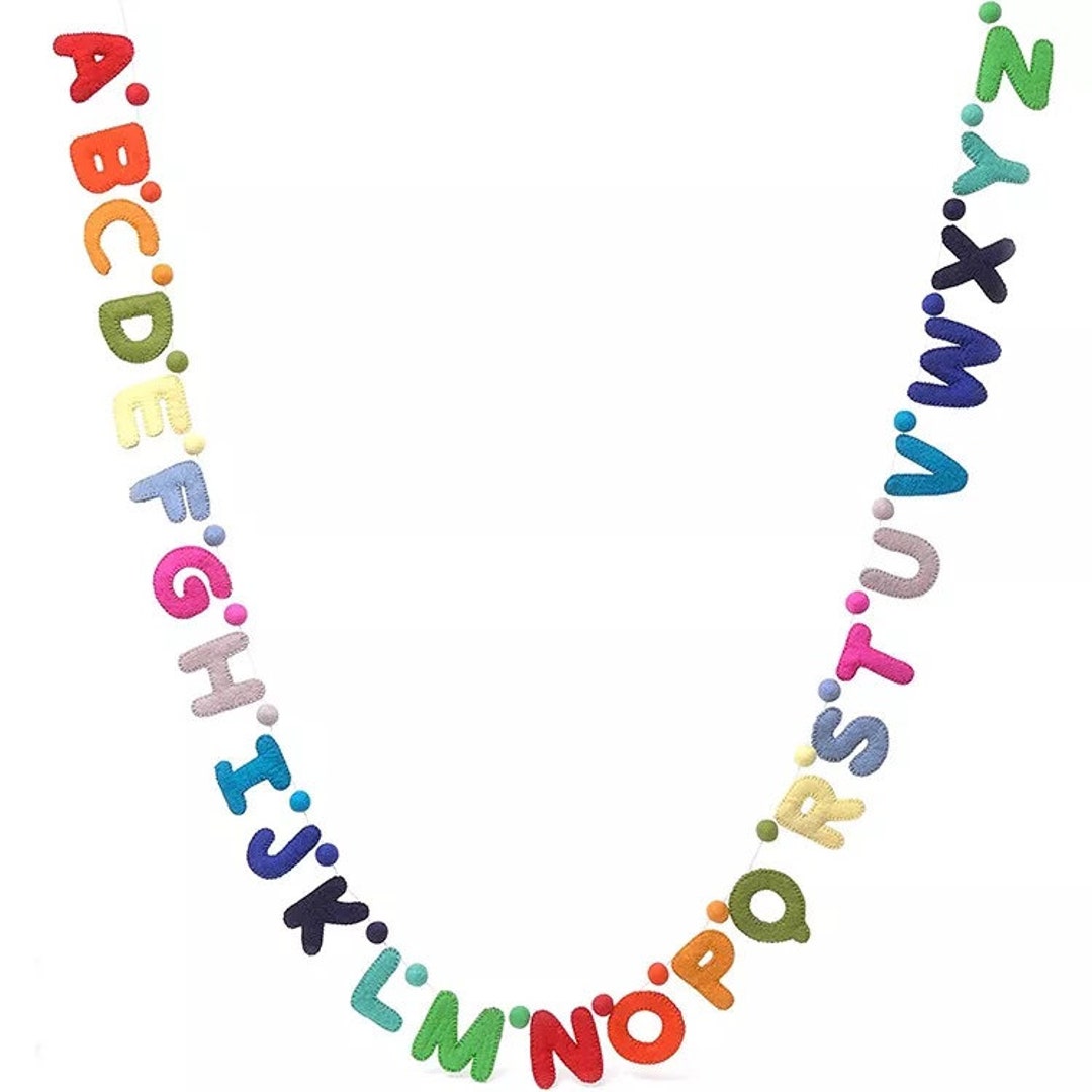 ALPHABET GARLAND, ALPHABET Felt Garland Etsy
