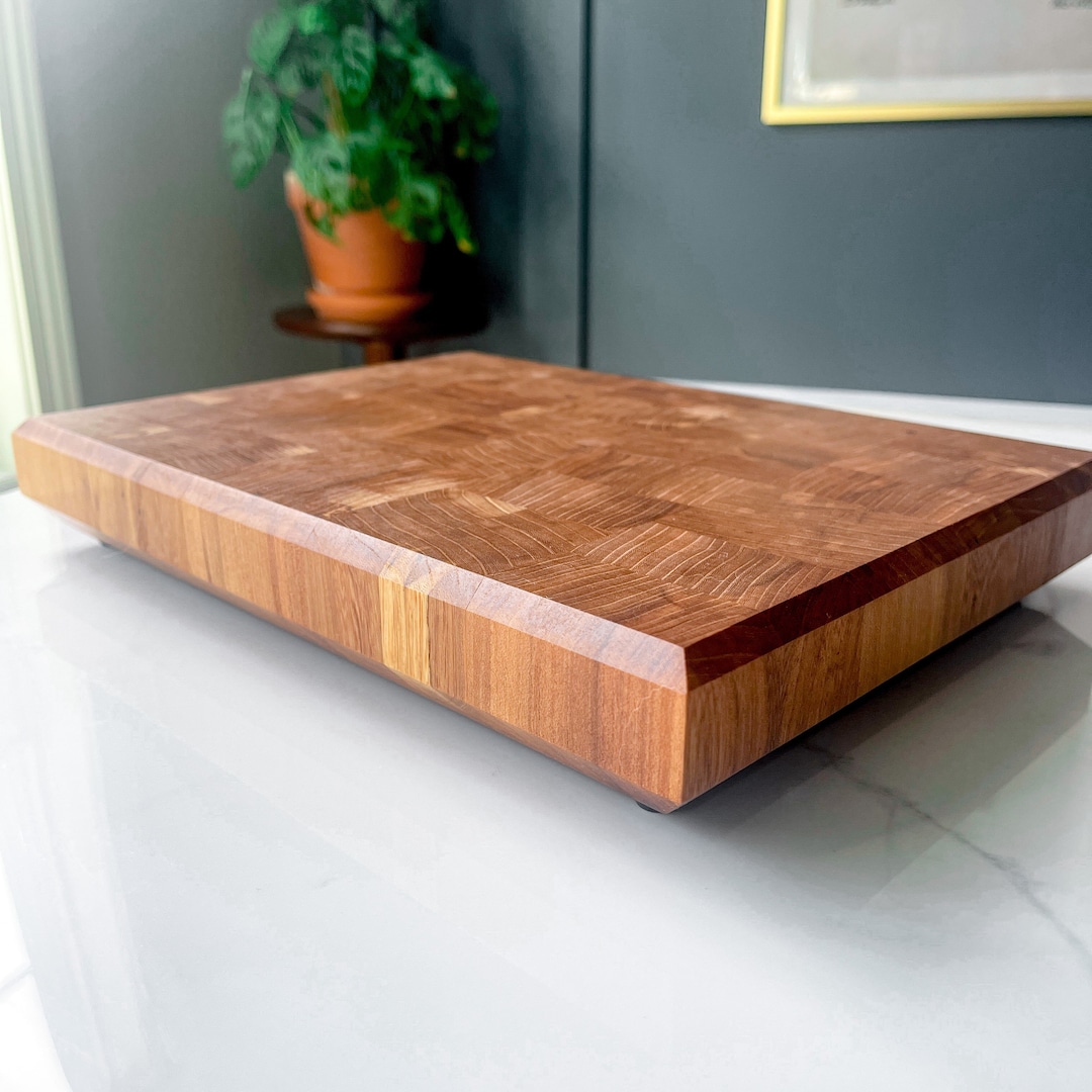 End Grain Red Elm Cutting Board Etsy