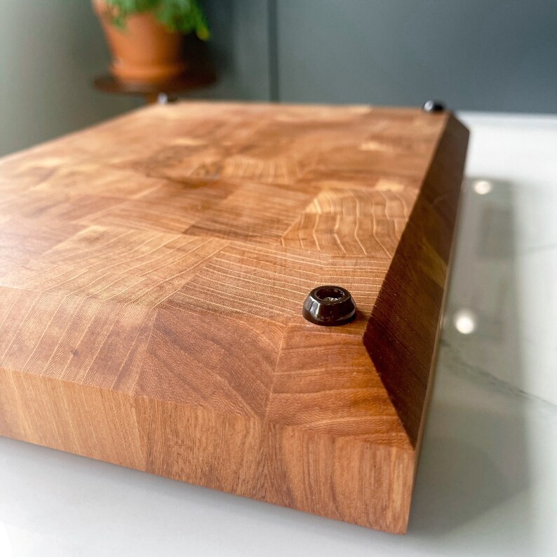 End Grain Red Elm Cutting Board Etsy