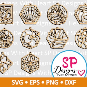 Tropiska solfångare-designer 41-50, digitala vektorfiler, svg, eps, png, dxf, jpg, CNC-laser, Cricut, silhuett, direktnedladdning