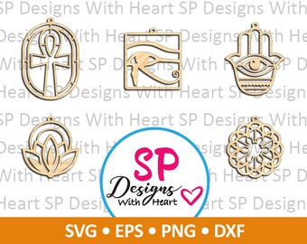 Symbols Suncatcher Designs 31-35, Digital Vector Files, svg, eps, png, dxf, jpg, CNC Laser, Cricut, Silhouette, Instant Download