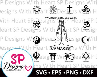 Namaste Sign Square Design, Digital Vector Files, svg, eps, png, dxf, jpg, CNC Laser, Cricut, Silhouette, Instant Download