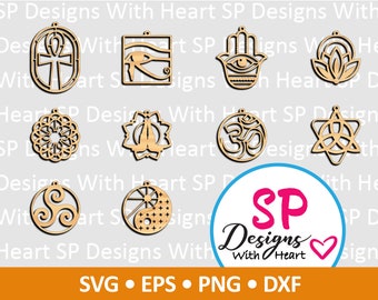 Symbols Suncatcher Designs 31-40, Digital Vector Files, svg, eps, png, dxf, jpg, CNC Laser, Cricut, Silhouette, Instant Download