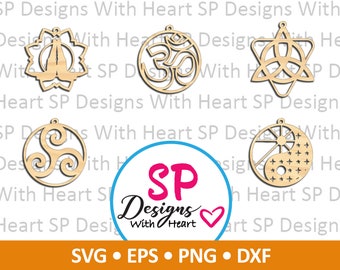Symbols Suncatcher Designs 36-40, Digital Vector Files, svg, eps, png, dxf, jpg, CNC Laser, Cricut, Silhouette, Instant Download