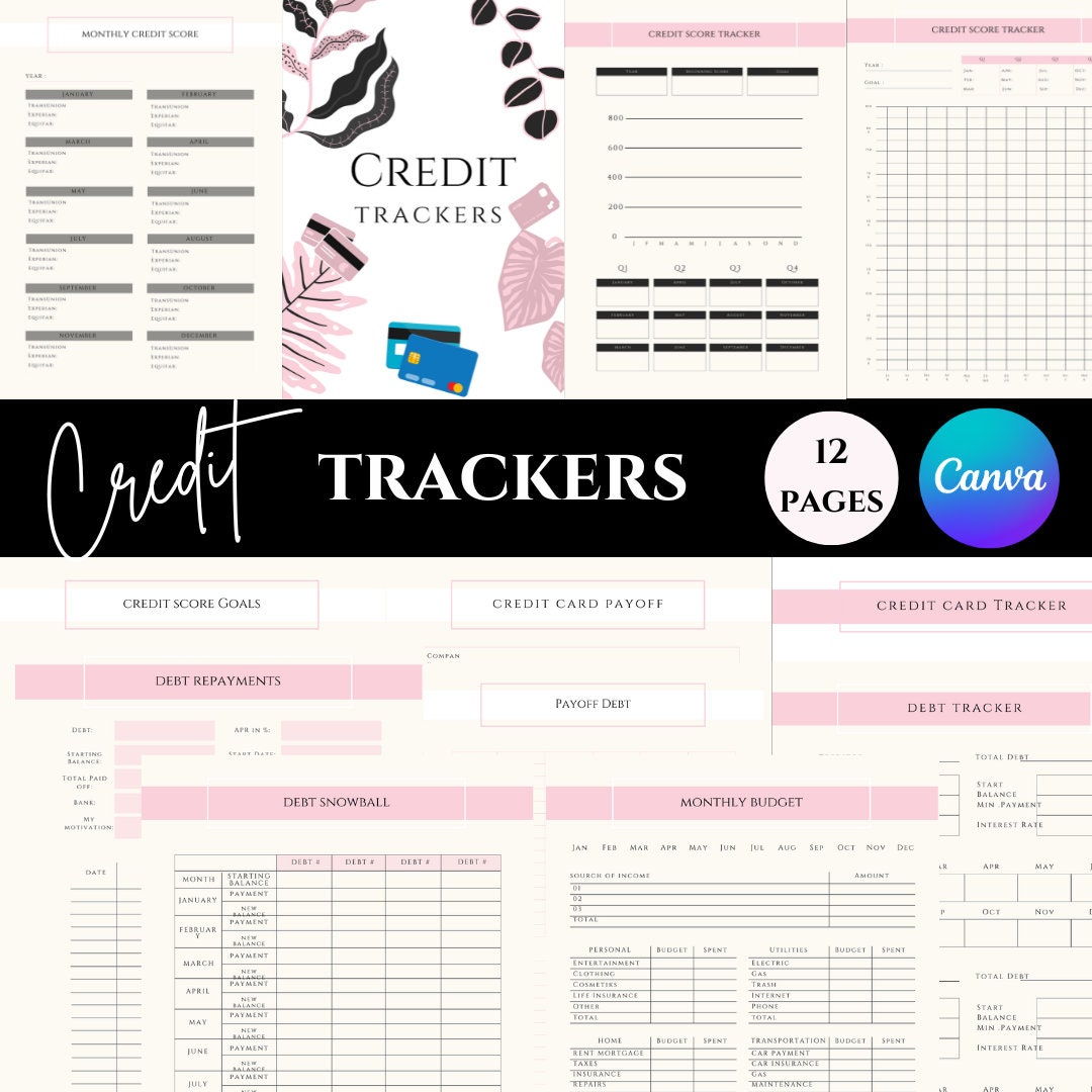 Credit Card Expense Tracker Template Debt Snowball Tracker Printable ...