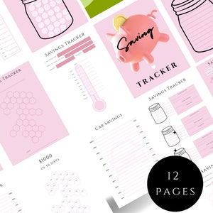 Savings Tracker Printable Savings Challenge Binder Budget Planner ...