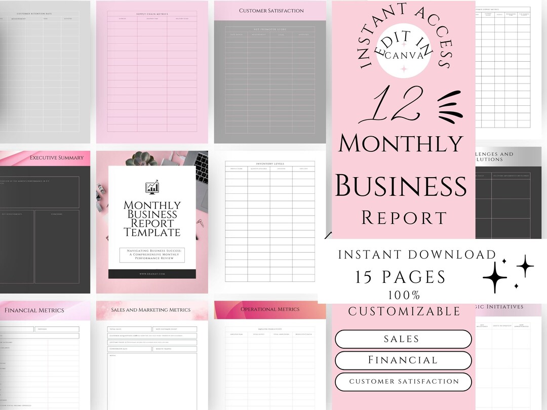 Monthly Business Report Template Yearly Financial Review Expense