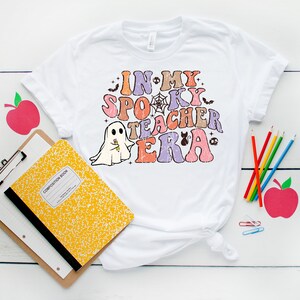 spooky teacher era DTF Transfer |  Teacher Halloween dtf | Heat transfer ready to press | Ghost teacher DTF  | Direct to film | vintage dtf