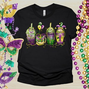 DTF Transfer | Mardi gras drinks | Mardi Gras drinks Heat transfer | Heat transfer ready to press | DTF Mardi Gras | Direct to film | drinks