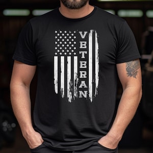 Patriotic DTF Transfer | Veteran Distressed Flag dtf | Heat transfer | American Flag| Direct to film | ready to press USA flag Veteran