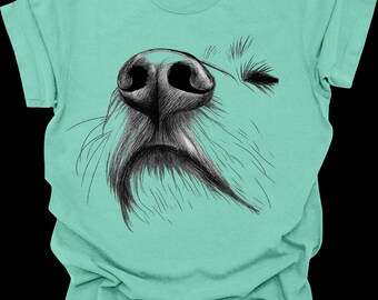 Dog Nose Shirt, Funny Dog Lover Tee, Minimal Dog Snout Hoodie, Dog Mom Gift, Dog Dad Gift, Whiskers Dog Tie Dye Shirt