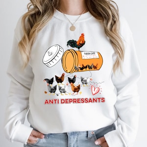 DTF Transfer |  Chickens anti depressants dtf | Heat transfer | Heat transfer ready to press | DTF chickens pills| Direct to film | Hens