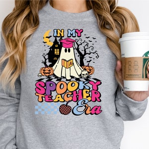 spooky teacher era DTF Transfer |  Teacher Halloween dtf | Heat transfer ready to press | Ghost teacher DTF  | Direct to film | school dtf