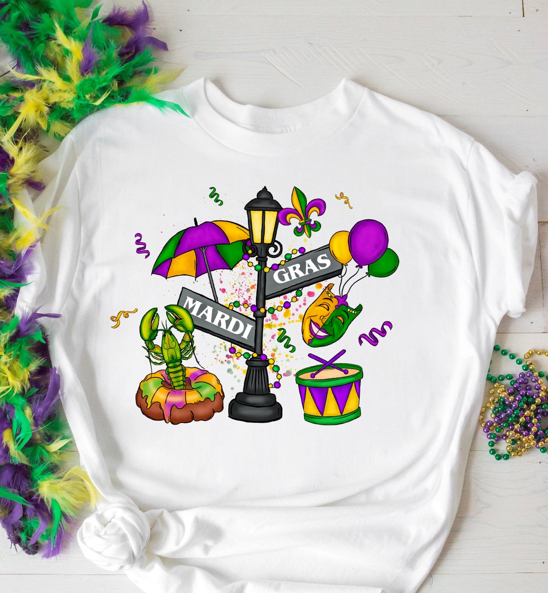 DTF Transfer | Mardi Gras| Happy Mardi Gras Heat Transfer | Heat ...