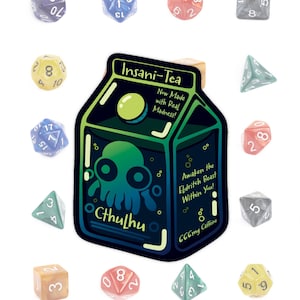 Potion Tea Juice Boxes | Waterproof Sticker | Glossy Vinyl Sticker | Laptop Vinyl Sticker | Kawaii Sticker | Dnd sticker | Healing | Cthulhu